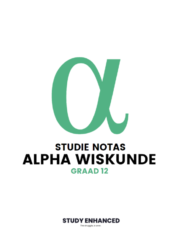 Alpha Mathematics Gr.12 Study Notes (Afrikaans, Digital) - Image 2